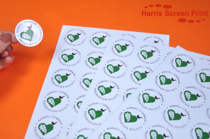 Charity Lapel Stickers printed for Preservation Society