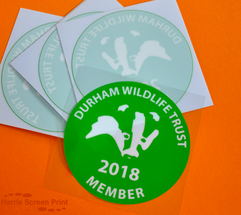 Membership Cling Window Stickers printed for Durham Wildlife Trust