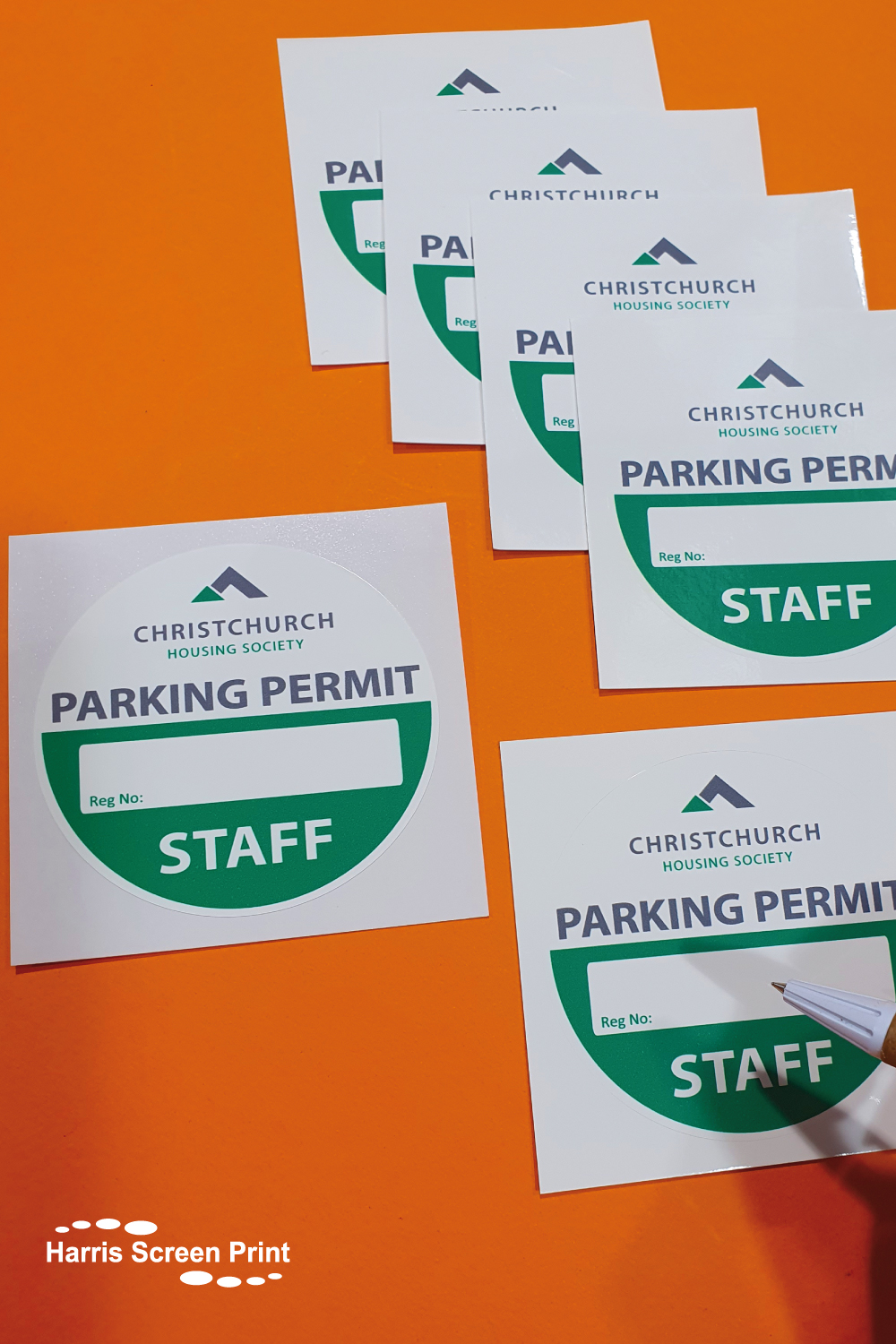 Staff parking permits printed for Christchurch Housing Society