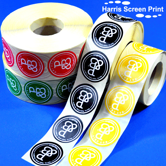 printed stickers on rolls