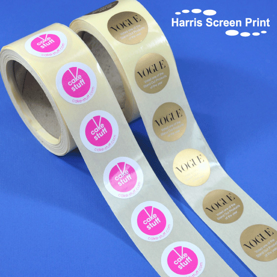 printed stickers on rolls