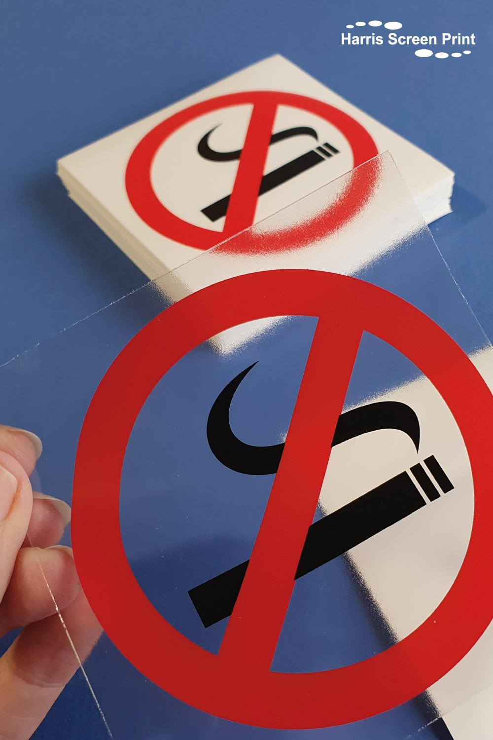 Durable No Smoking Stickers printed