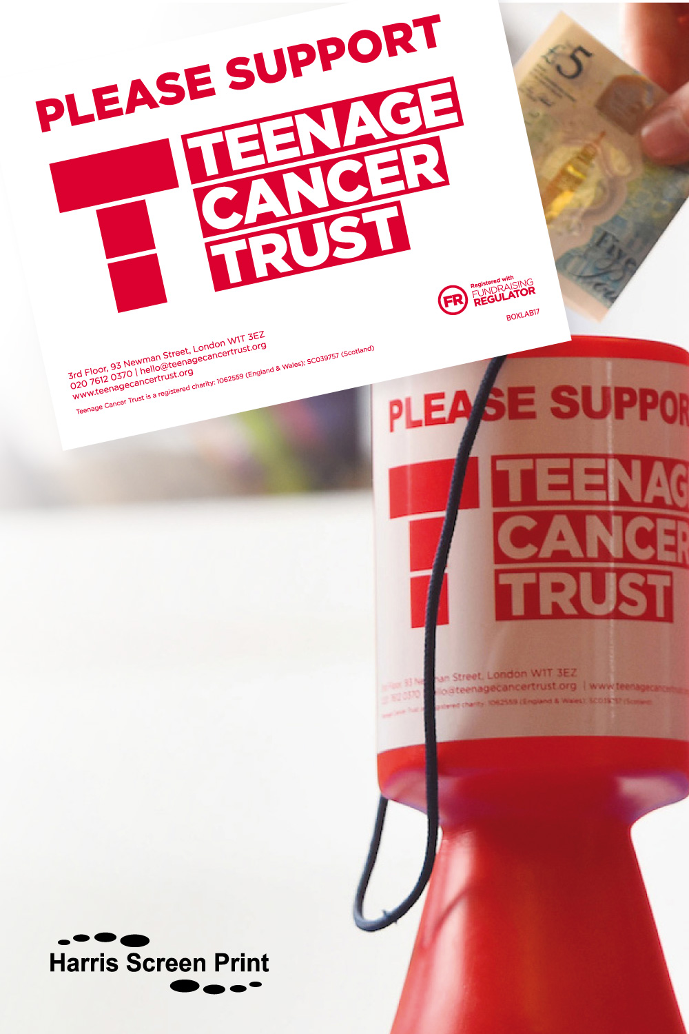 Teenage Cancer Trust collection tin stickers